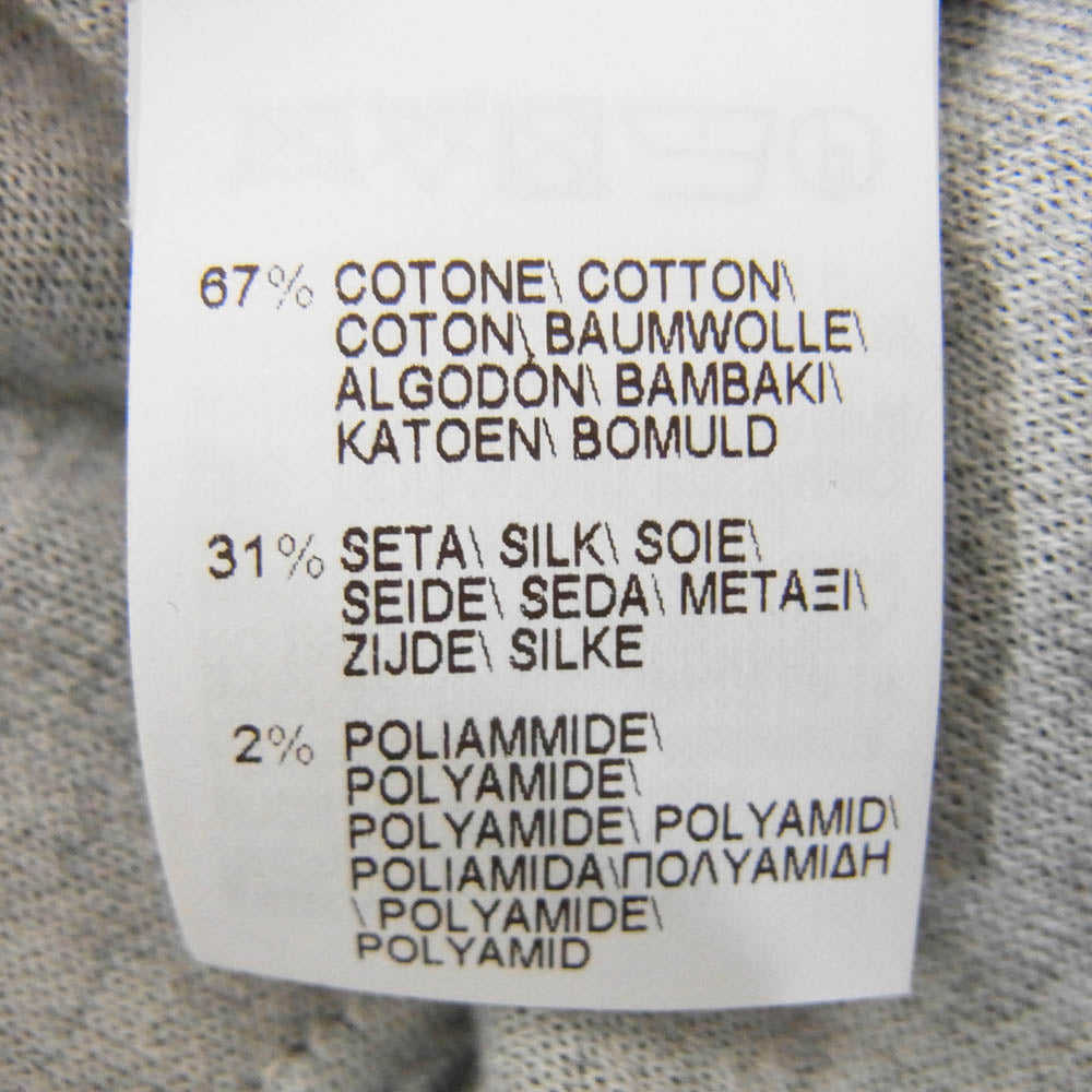 Brunello Cucinelli ブルネロクチネリ シルク混 コットンシルク 袖ラインストーン ラグラン フルジップ パーカー グレー系 XS【中古】