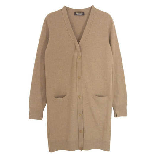 Loro Piana ロロピアーナ MAC3540 FAF0279 BABY CASHMERE ベビーカシミヤ カシミヤ100％ ロング カーディガン ブラウン系 40【中古】