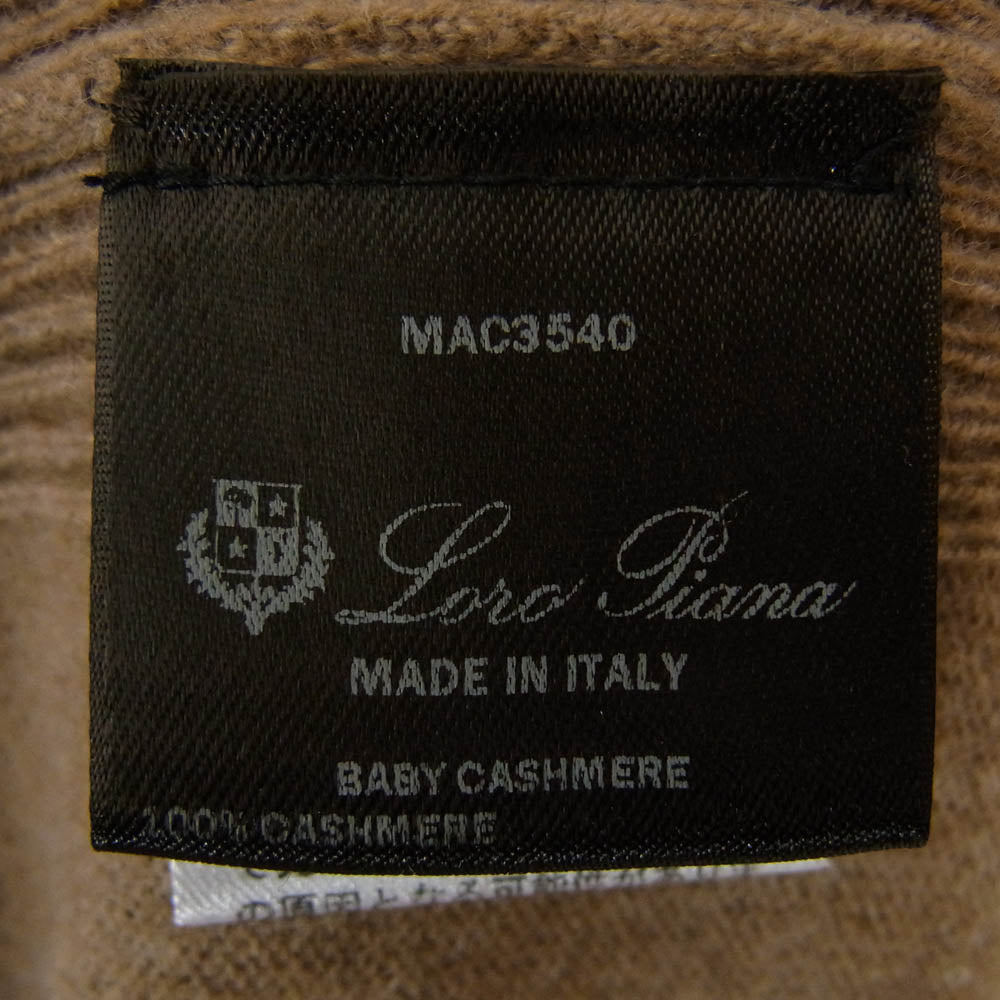 Loro Piana ロロピアーナ MAC3540 FAF0279 BABY CASHMERE ベビーカシミヤ カシミヤ100％ ロング カーディガン ブラウン系 40【中古】