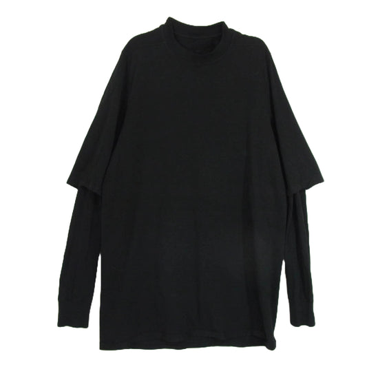 Rick Owens リックオウエンス DU19F6269 DRKSHDW ダークシャドウ ロングスリーブ レイヤード Tシャツ カットソー 長袖 ブラック系 M【中古】