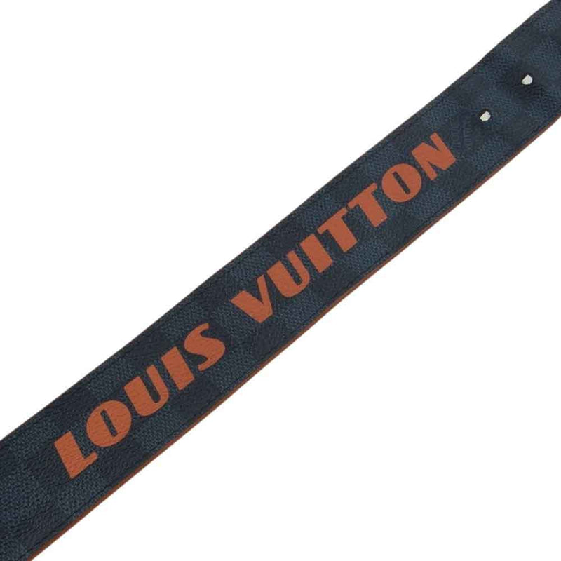 LOUIS VUITTON ルイ・ヴィトン M0156 ダミエ コバルト サンチュール ベルト ブラック系 オレンジ系 36【中古】