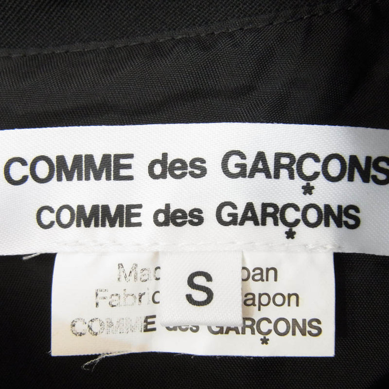 COMME des GARCONS コムデギャルソン 14AW RN-O003 コムコム 丸襟 七分丈 ウールギャバジン ロング ワンピース ブラック系 S【中古】