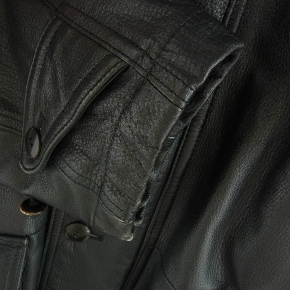 Christian Dior クリスチャンディオール Monsieur レザー ジャケット カーコート ブラック系 S【中古】