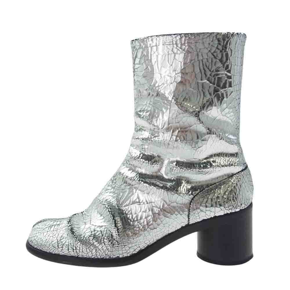 MAISON MARGIELA メゾンマルジェラ S37WU0431P5016T9002 TABI BOOTS 足袋ブーツ ミラー タビブーツ ブロークンミラー シルバー系 41【中古】