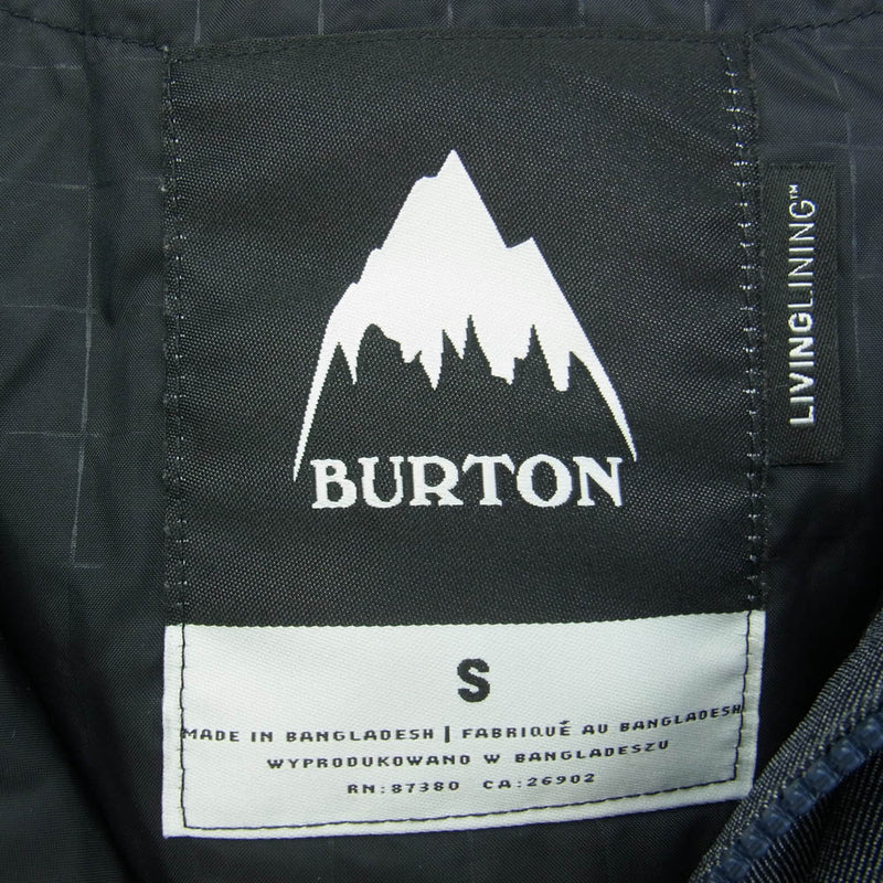 BURTON バートン 26902 Dhaka ナイロン ジャケット スノボウェア スキーウェア ネイビー系 S【中古】