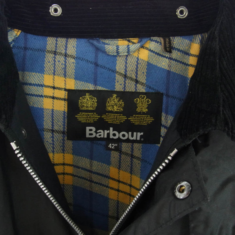 Barbour バブアー 20AW UNUSED アンユーズド別注 フード付き MWX1797BK11 Burghley Riding Coat ライディング コート ブラック系 42【中古】