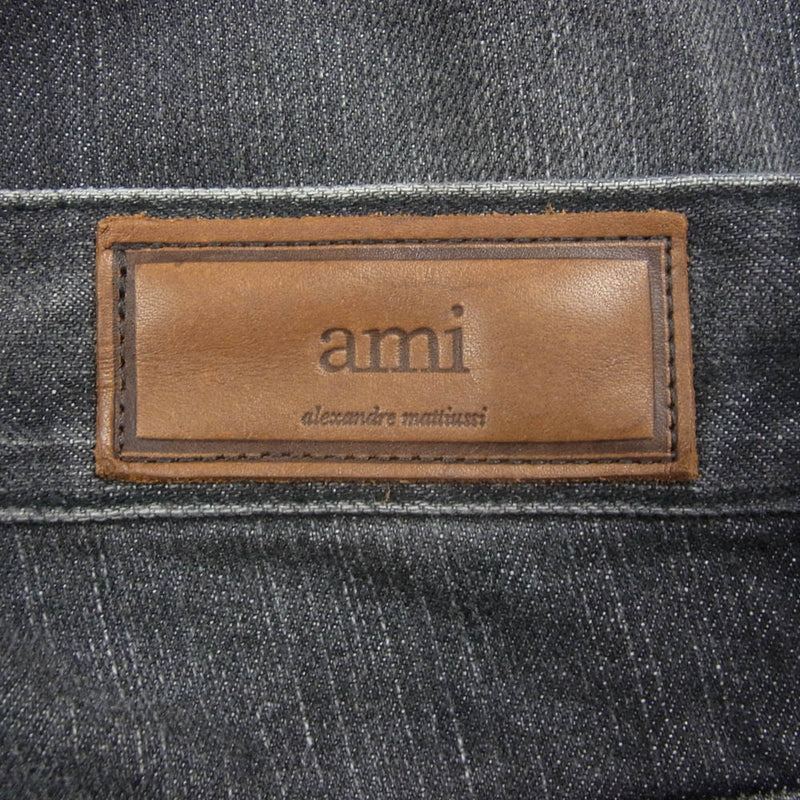 AMI PARIS アミパリス E17D01.640 AMI ALEXANDRE MATTIUSSI インディゴ スキニー デニム パンツ ブラック系 28【中古】