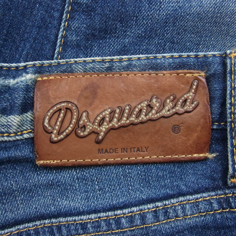 DSQUARED2 ディースクエアード 10AW S74LA0314 ボタンフライ ナロー スリム デニム パンツ インディゴブルー系 46【中古】