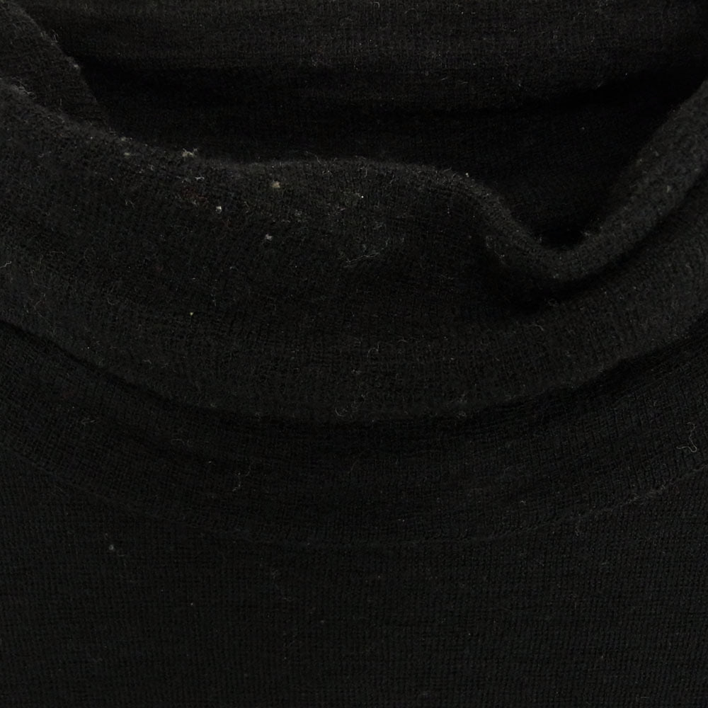 Yohji Yamamoto ヨウジヤマモト MN-K02-194 ハイネック ニット カットソー ウール ブラック系 3【中古】