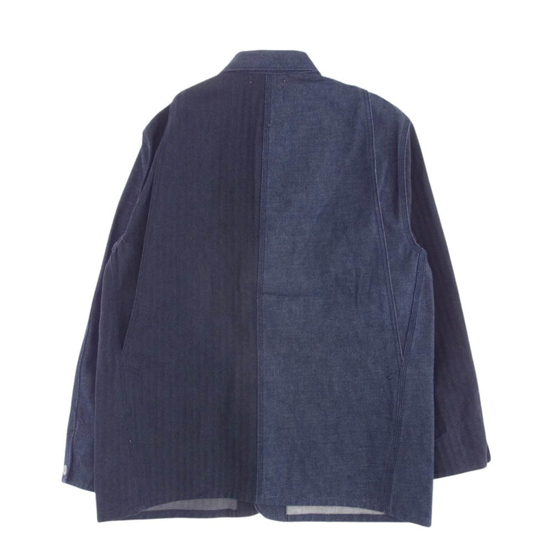 Nigel Cabourn ナイジェルケーボン LYBRO MIX WORK JACKET デニム ワーク ジャケット カバーオール インディゴブルー系 48【中古】