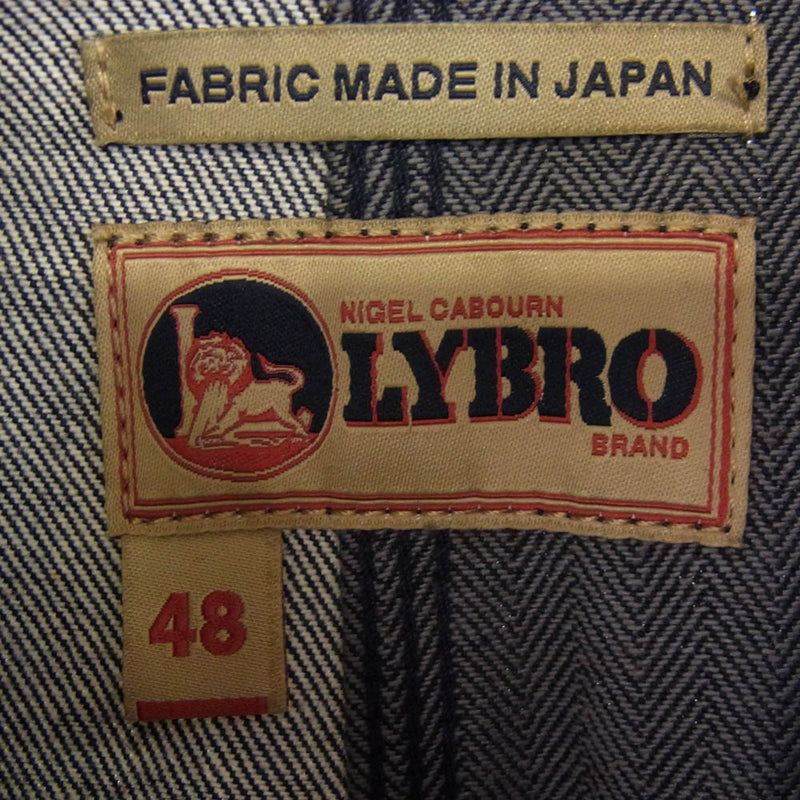 Nigel Cabourn ナイジェルケーボン LYBRO MIX WORK JACKET デニム ワーク ジャケット カバーオール インディゴブルー系 48【中古】