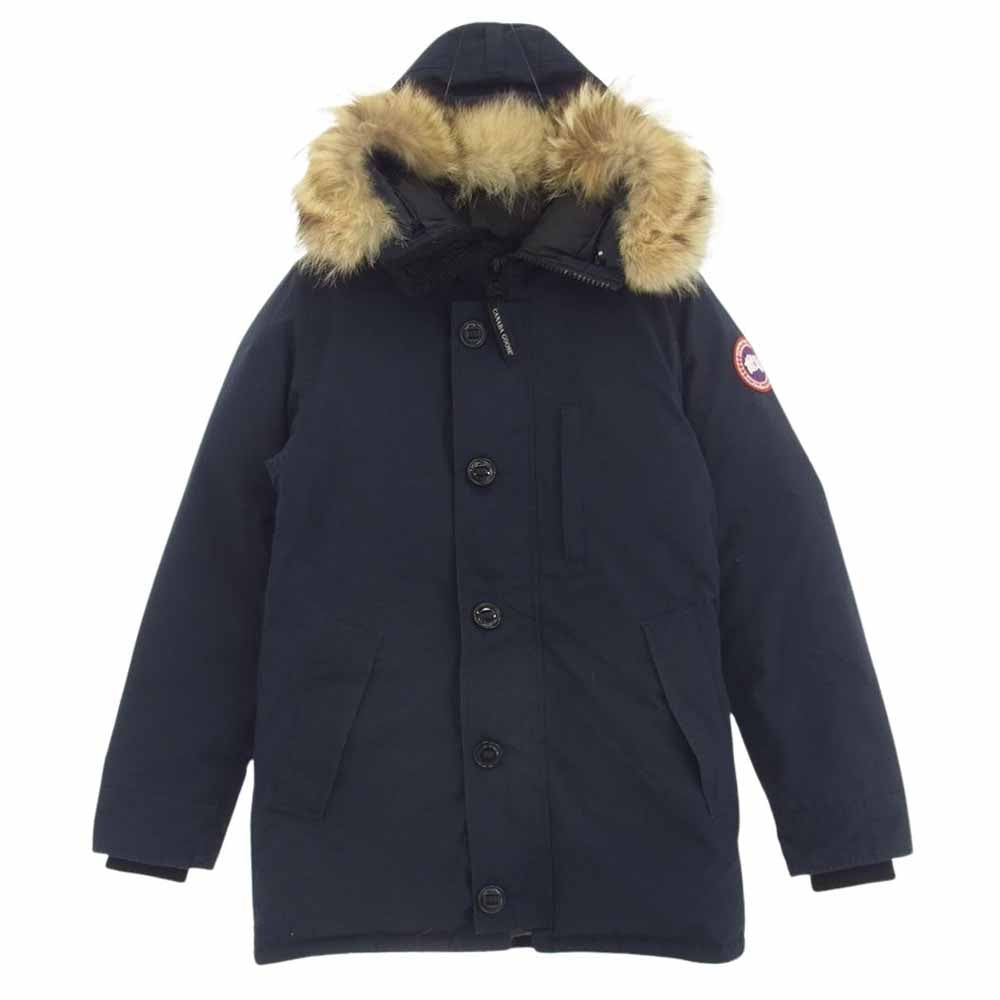 CANADA GOOSE カナダグース 3438JM サザビーリーグ 国内正規品 JASPER PARKA ジャスパー パーカ ロゴ ダウン ジャケット ネイビー系 S【中古】