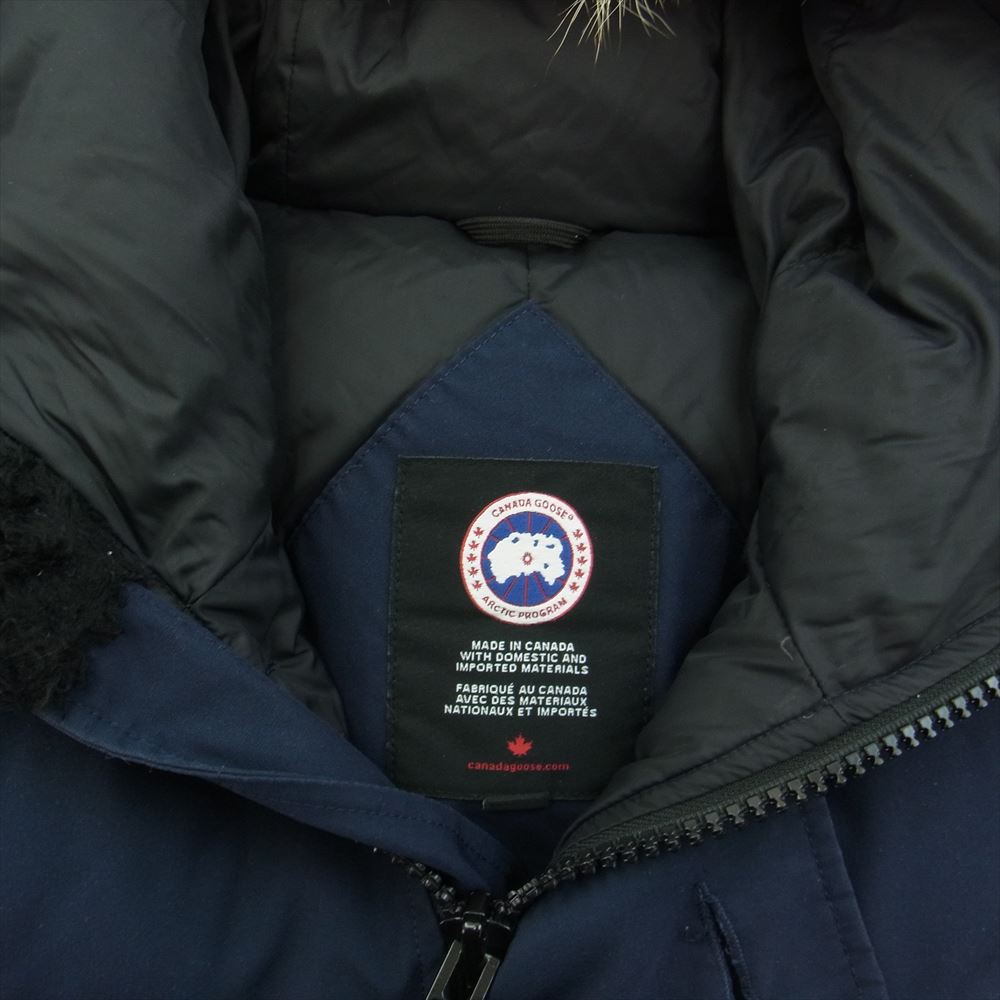 CANADA GOOSE カナダグース 3438JM サザビーリーグ 国内正規品 JASPER PARKA ジャスパー パーカ ロゴ ダウン ジャケット ネイビー系 S【中古】