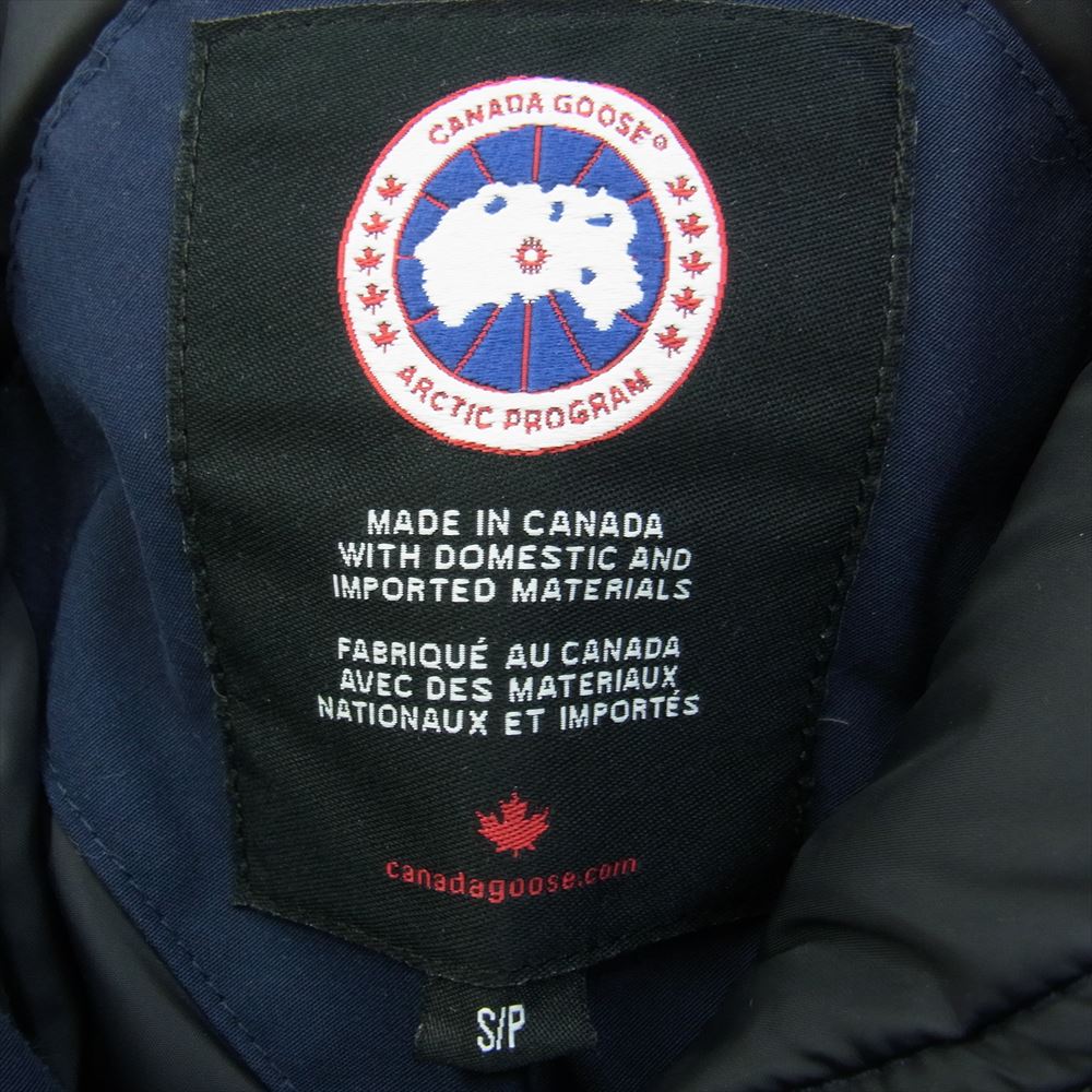 CANADA GOOSE カナダグース 3438JM サザビーリーグ 国内正規品 JASPER PARKA ジャスパー パーカ ロゴ ダウン ジャケット ネイビー系 S【中古】