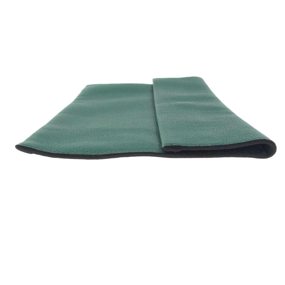 MARNI マルニ レザー クラッチ セカンド バッグ グリーン系【中古】