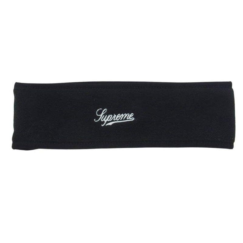 Supreme シュプリーム 17AW Polartec Logo Headband ポーラテック ロゴ刺繍 ヘアバンド ブラック系【極上美品】【中古】