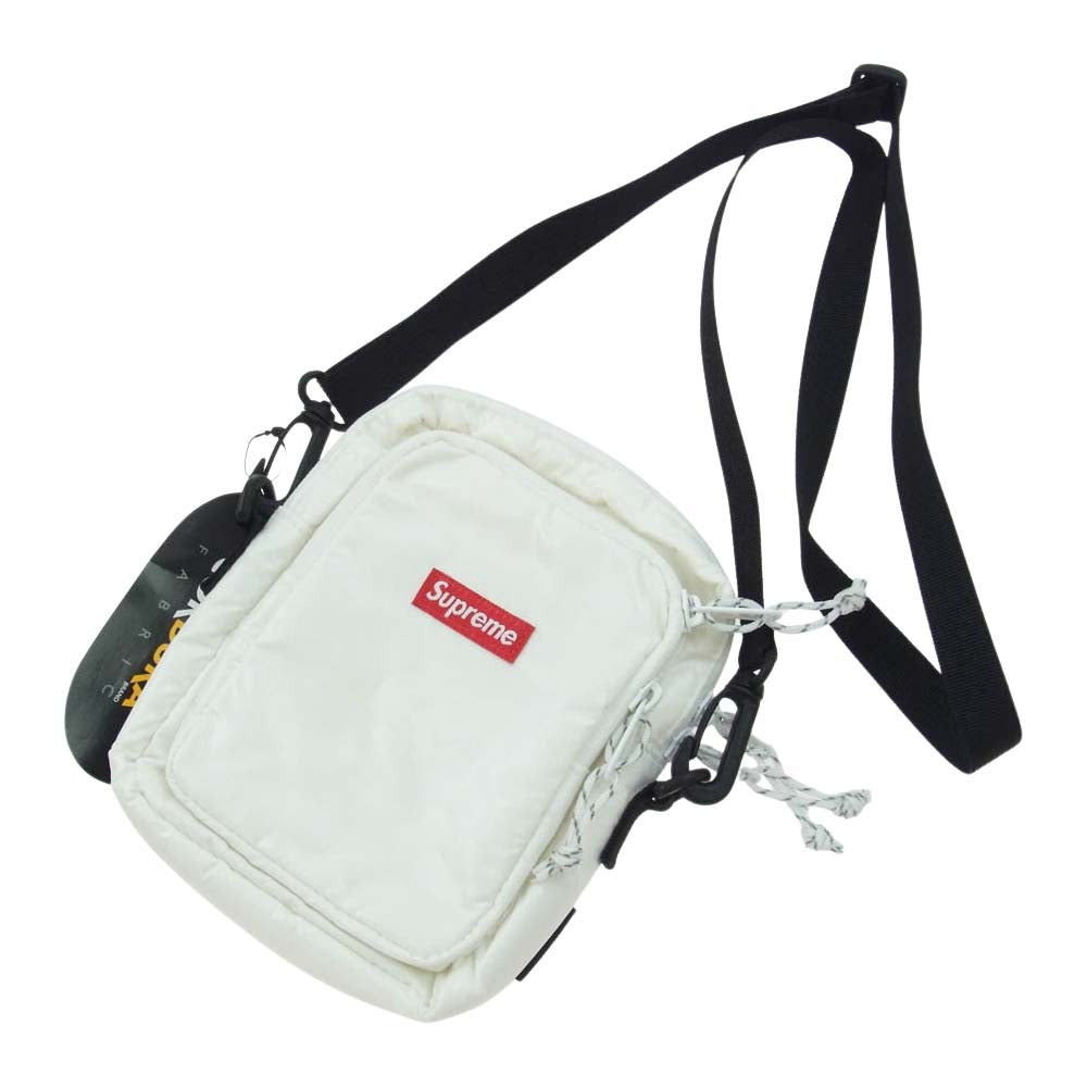 Supreme シュプリーム 17AW Small Shoulder Bag  Cordura コーデュラ スモール ボックスロゴ ショルダー バッグ ホワイト系【美品】【中古】