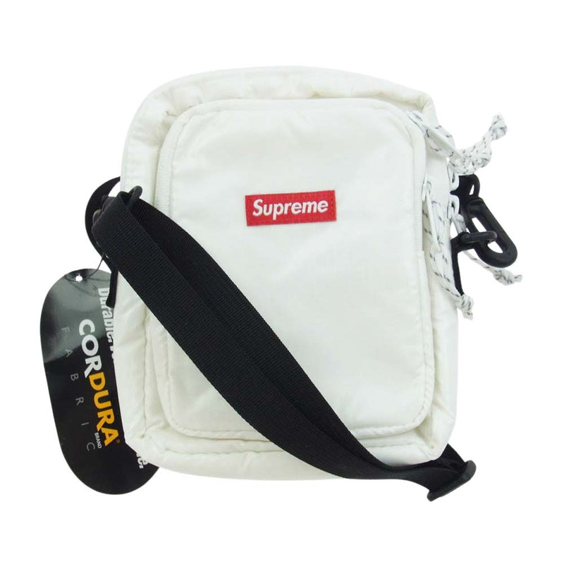 Supreme シュプリーム 17AW Small Shoulder Bag  Cordura コーデュラ スモール ボックスロゴ ショルダー バッグ ホワイト系【美品】【中古】