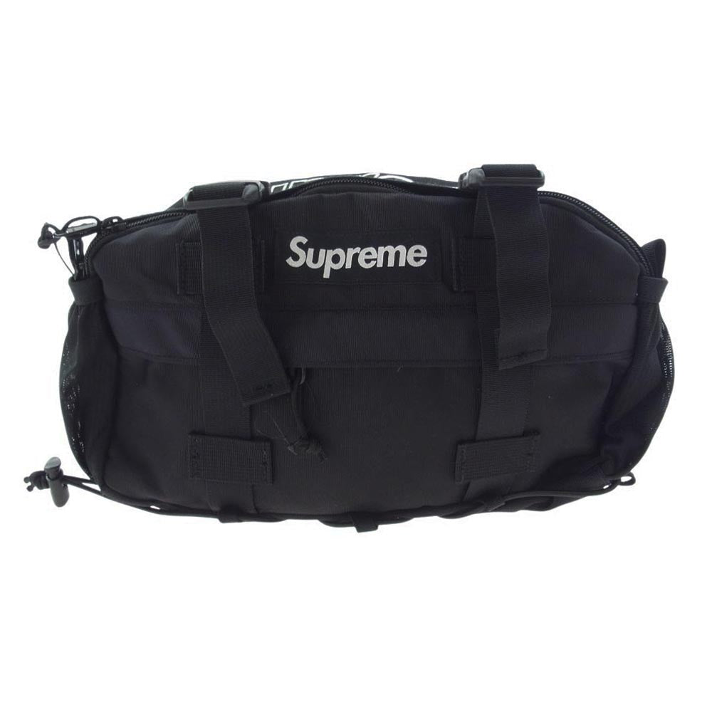 Supreme シュプリーム 19AW Waist Bag Cordura コーデュラ ロゴ ウエスト ボディ バッグ ポーチ ブラック系【中古】