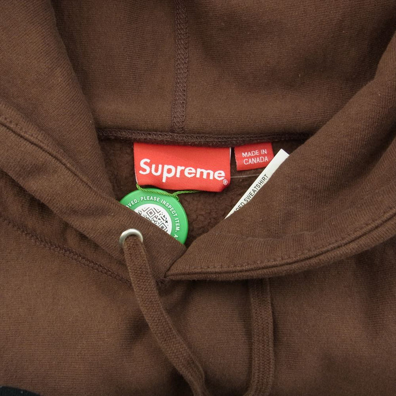 Supreme シュプリーム 21AW Number One Hooded Sweatshirt ナンバー ワン フーディー スウェットシャツ パーカー ブラウン系 M【中古】