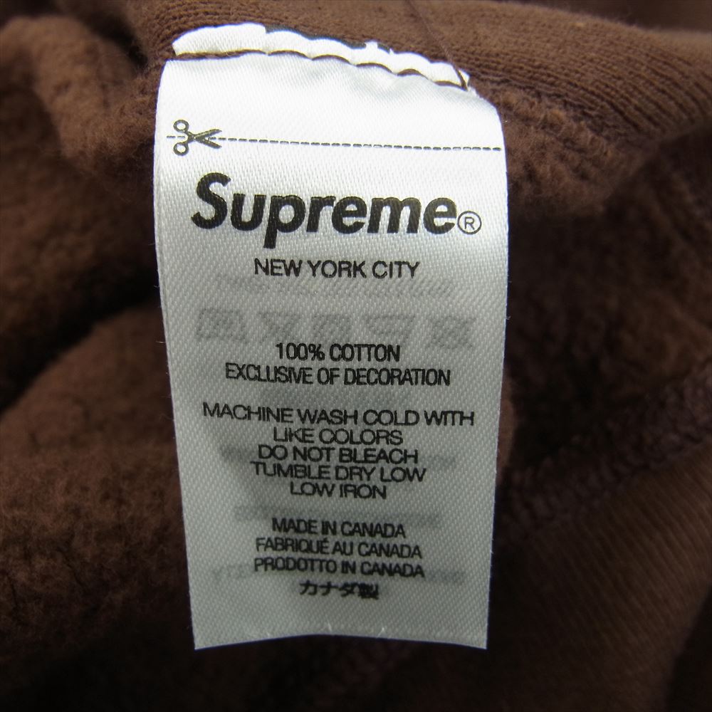 Supreme シュプリーム 21AW Number One Hooded Sweatshirt ナンバー ワン フーディー スウェットシャツ パーカー ブラウン系 M【中古】