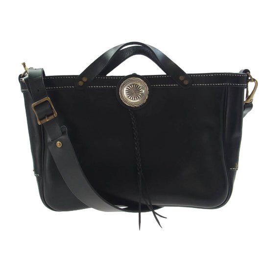 LUCKY JOHN ラッキージョン SB11-AT-BK オイルレザー ショルダー バッグ フルタンニン BLACK ブラック系【中古】
