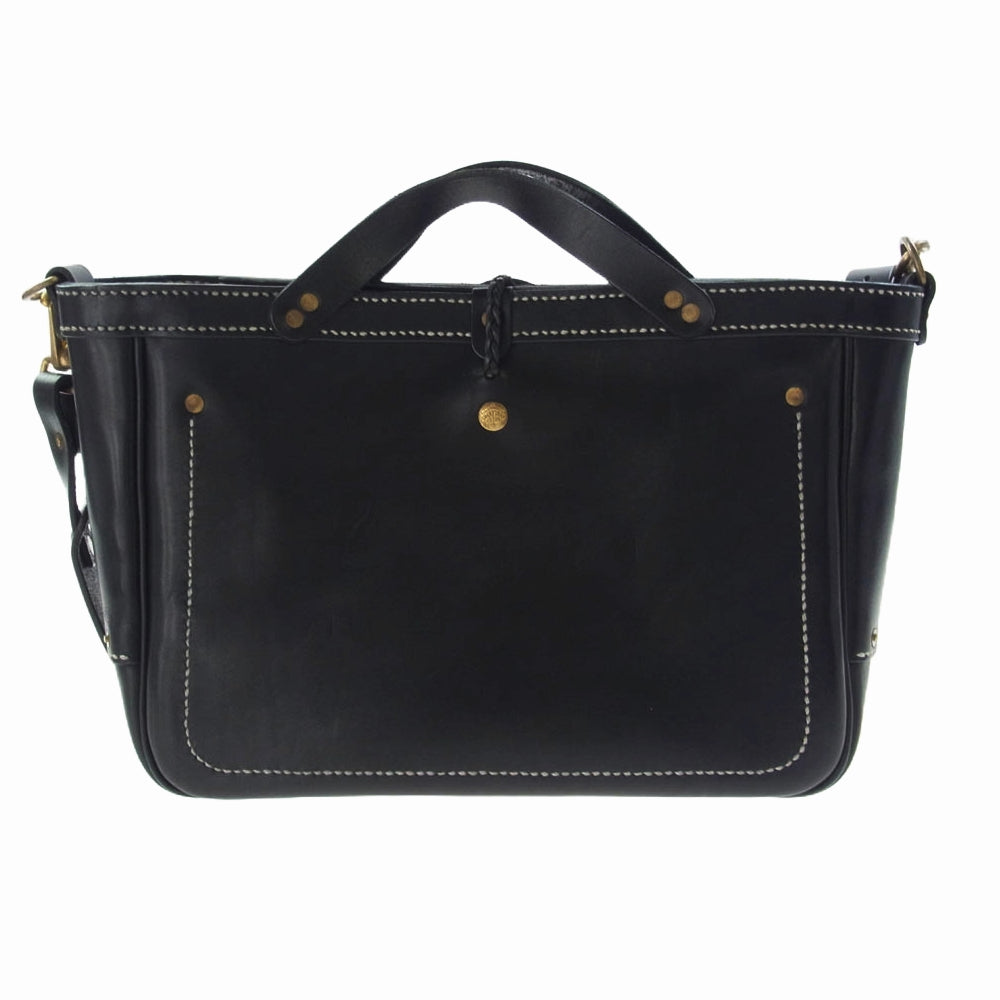 LUCKY JOHN ラッキージョン SB11-AT-BK オイルレザー ショルダー バッグ フルタンニン BLACK ブラック系【中古】