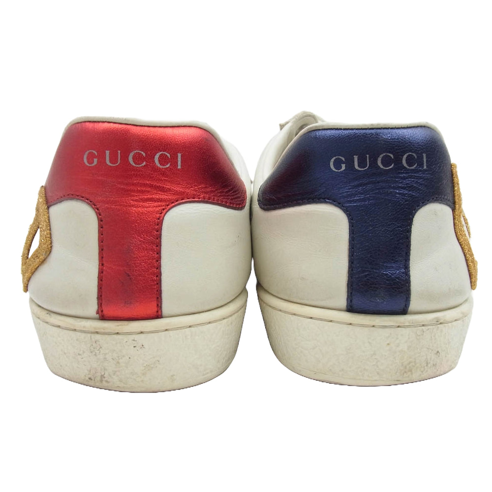 GUCCI グッチ 497090 LOVED エンブロイダリー スニーカー ホワイト系 8.5【中古】
