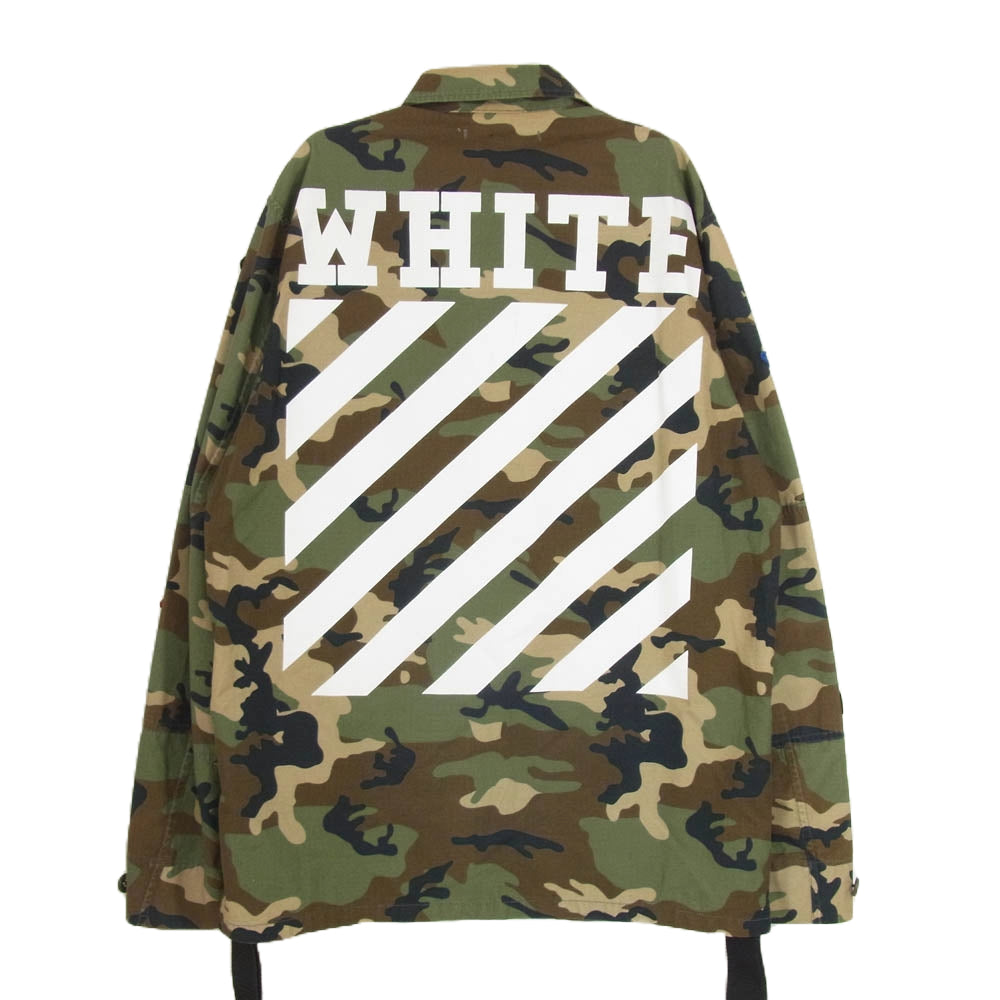 OFF-WHITE オフホワイト ジャケット ミリタリー カモフラ 迷彩 OFF-WHITE オフホワイト ARCHIVE FIELD JACKET カモフラ 迷彩 袖