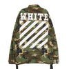 OFF-WHITE オフホワイト ARCHIVE FIELD JACKET カモフラ 迷彩 袖ワッペン バックロゴ アーカイブ フィールド ミリタリー ジャケット カーキ系 M【中古】
