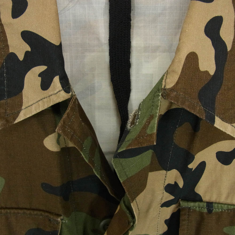OFF-WHITE オフホワイト ARCHIVE FIELD JACKET カモフラ 迷彩 袖ワッペン バックロゴ アーカイブ フィールド ミリタリー ジャケット カーキ系 M【中古】