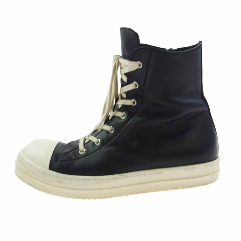 Rick Owens リックオウエンス 31884 RAMONES SNEAKERS ラモーンズ ハイカット スニーカー ブラック系 42【中古】