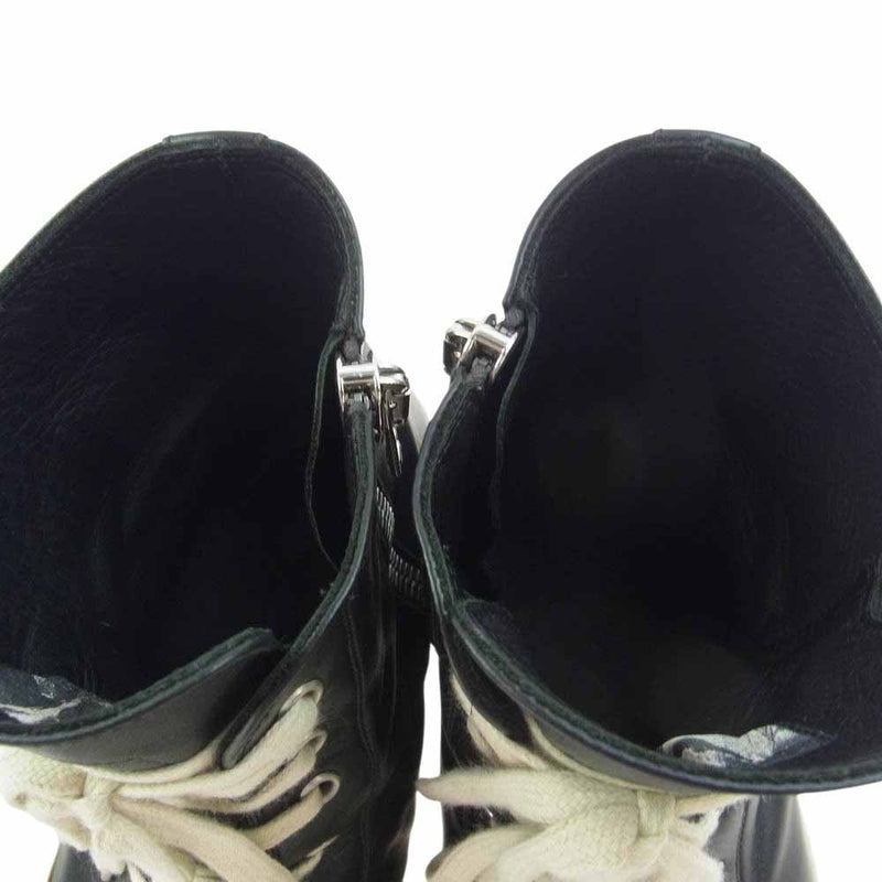 Rick Owens リックオウエンス 31884 RAMONES SNEAKERS ラモーンズ ハイカット スニーカー ブラック系 42【中古】