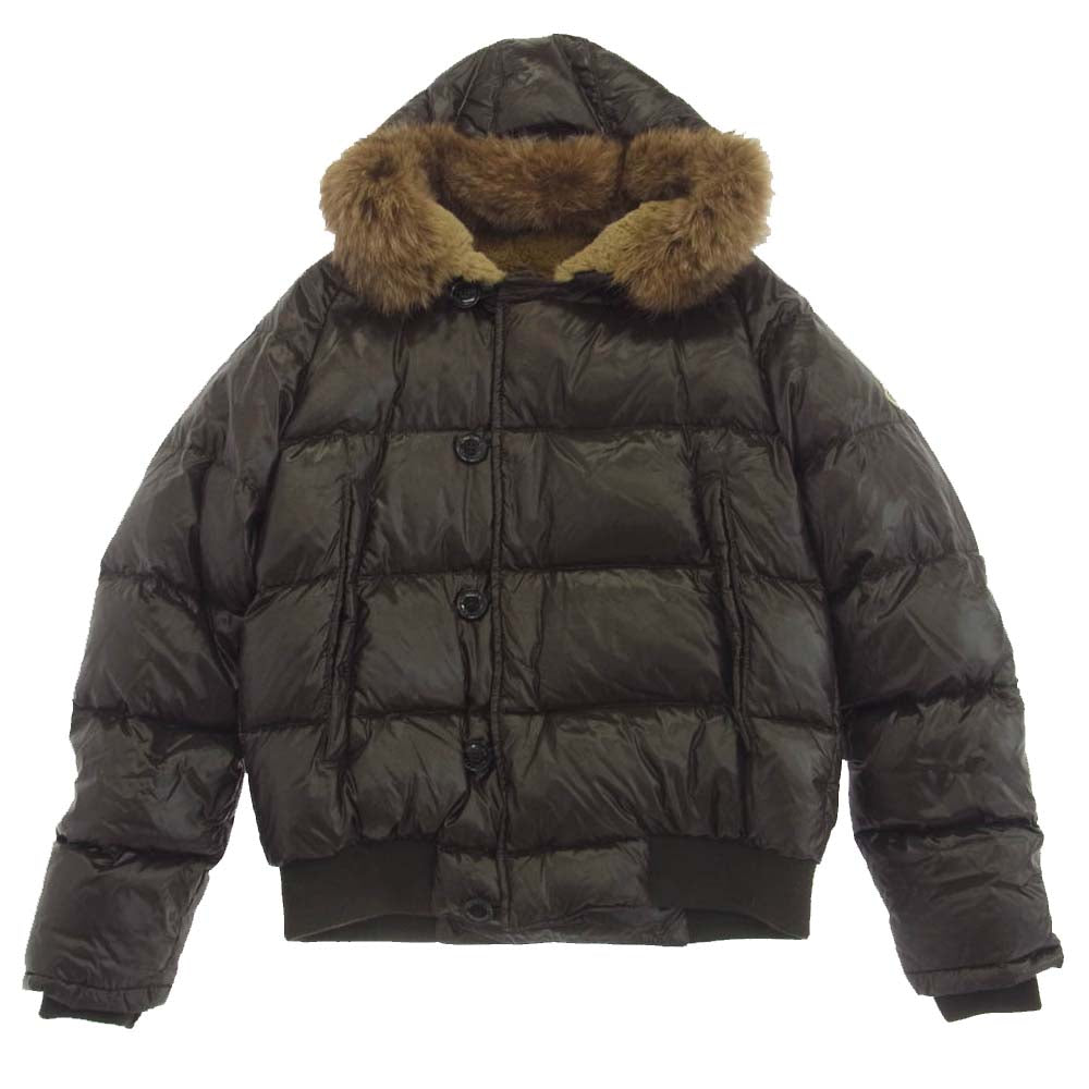 MONCLER モンクレール 41323/91/68950 BULGARIE ブルガリ ファー ダウンジャケット ブラウン系 5【中古】