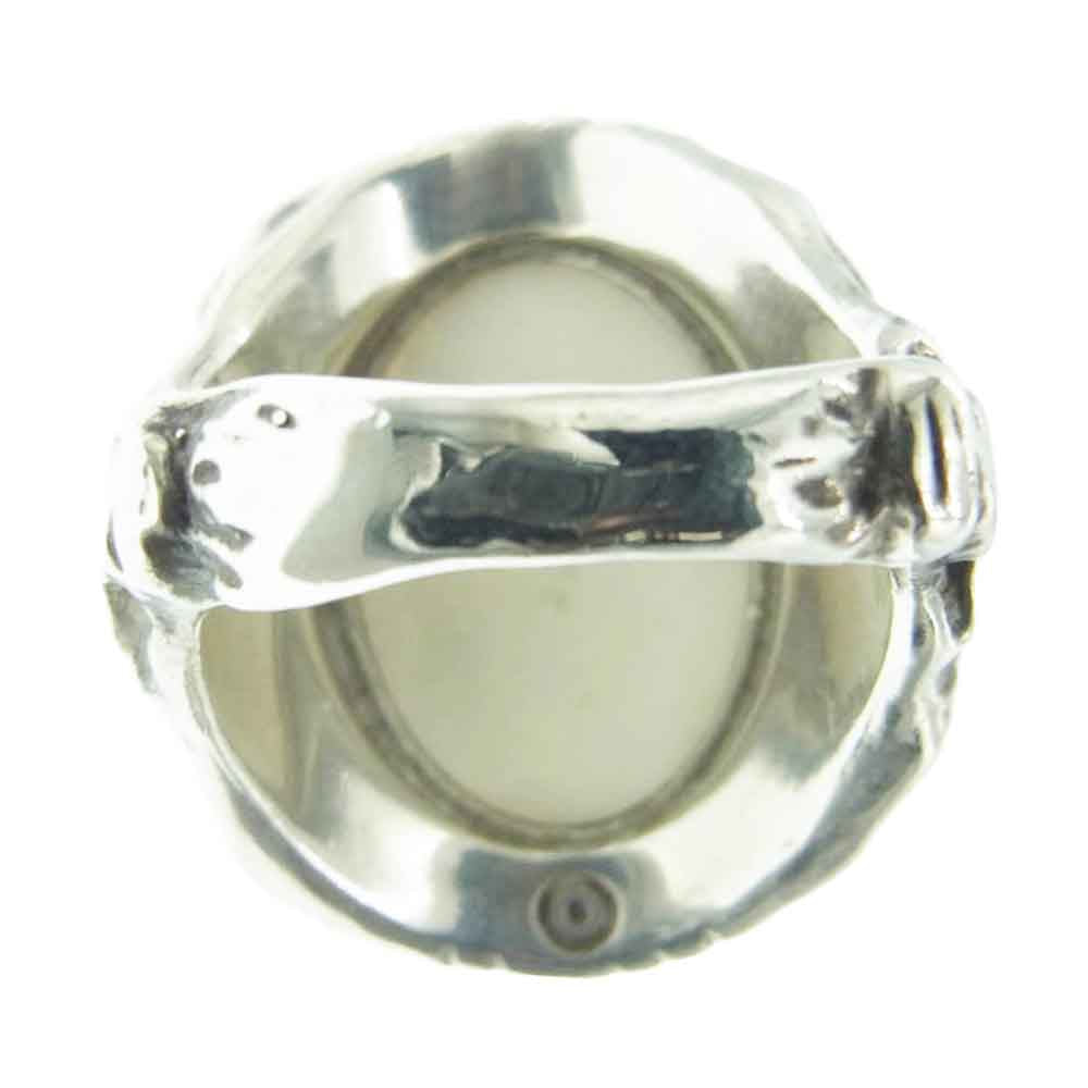 ALEX STREETER アレックスストリーター 2021限定 エンジェルハートリング ケイブパール 洞窟真珠 カセドラルスター シリアルナンバーカード付属 シルバー系 オフホワイト系 15号【中古】