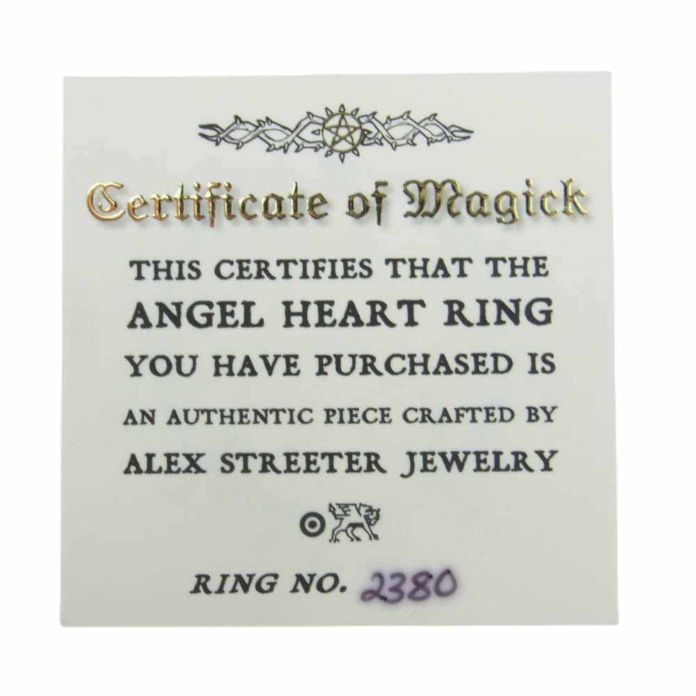 ALEX STREETER アレックスストリーター 2021限定 エンジェルハートリング ケイブパール 洞窟真珠 カセドラルスター シリアルナンバーカード付属 シルバー系 オフホワイト系 15号【中古】