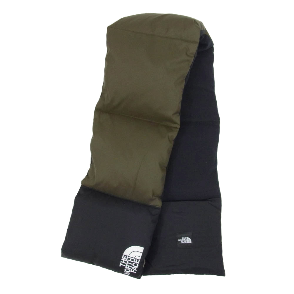 THE NORTH FACE ノースフェイス NN72312 NUPTSE MUFFLER ロゴ ヌプシ ナイロン マフラー カーキ系【中古】