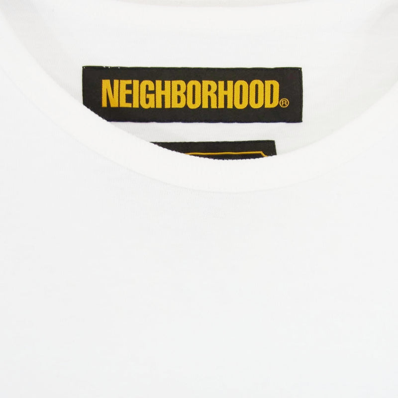 NEIGHBORHOOD ネイバーフッド 18SS 181UWNH-CSM07 PAP/C-CREW.SS ロゴ プリント 半袖 カットソー Tシャツ ホワイト系 M【中古】