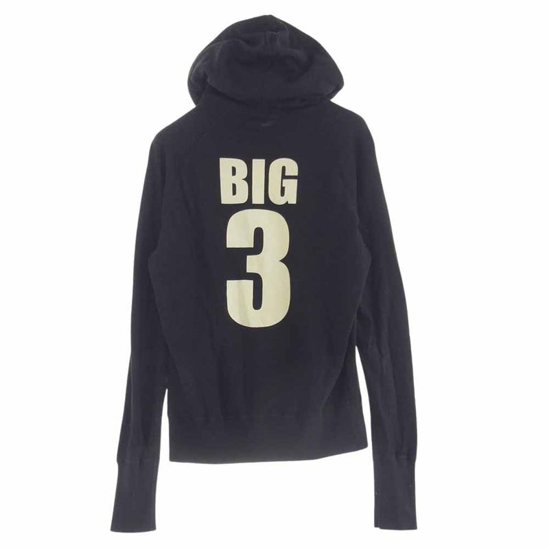 TMT ティーエムティー TMT YOURS BIG3 プリント プルオーバー フーディ パーカー ブラック系 M【中古】