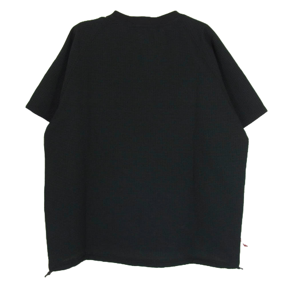 WIND AND SEA ウィンダンシー WDS-C-NGA-24-Q4-02 × NANGA ナンガ Dot Air Tops ロゴ刺繍 ドット 半袖 ポケット Tシャツ ブラック系 M【新古品】【未使用】【中古】