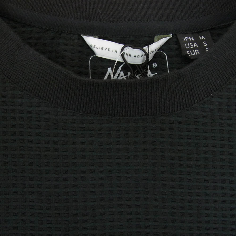 WIND AND SEA ウィンダンシー WDS-C-NGA-24-Q4-02 × NANGA ナンガ Dot Air Tops ロゴ刺繍 ドット 半袖 ポケット Tシャツ ブラック系 M【新古品】【未使用】【中古】