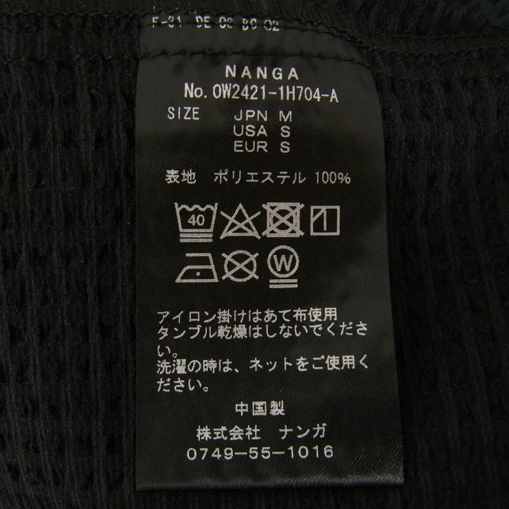 WIND AND SEA ウィンダンシー WDS-C-NGA-24-Q4-02 × NANGA ナンガ Dot Air Tops ロゴ刺繍 ドット 半袖 ポケット Tシャツ ブラック系 M【新古品】【未使用】【中古】