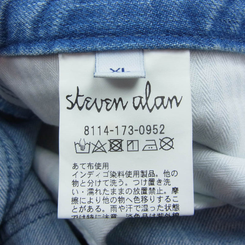 スティーブンアラン 8114-173-0952 DENIM 5P BAGGY TAPERED PANTS バギー テーパード デニム パンツ インディゴブルー系 XL【中古】