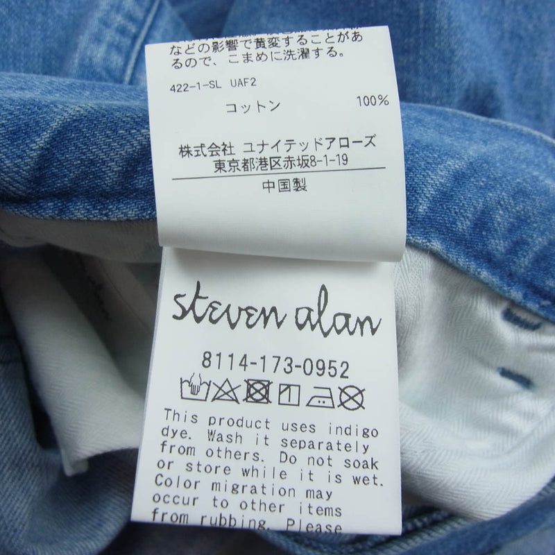 スティーブンアラン 8114-173-0952 DENIM 5P BAGGY TAPERED PANTS バギー テーパード デニム パンツ インディゴブルー系 XL【中古】