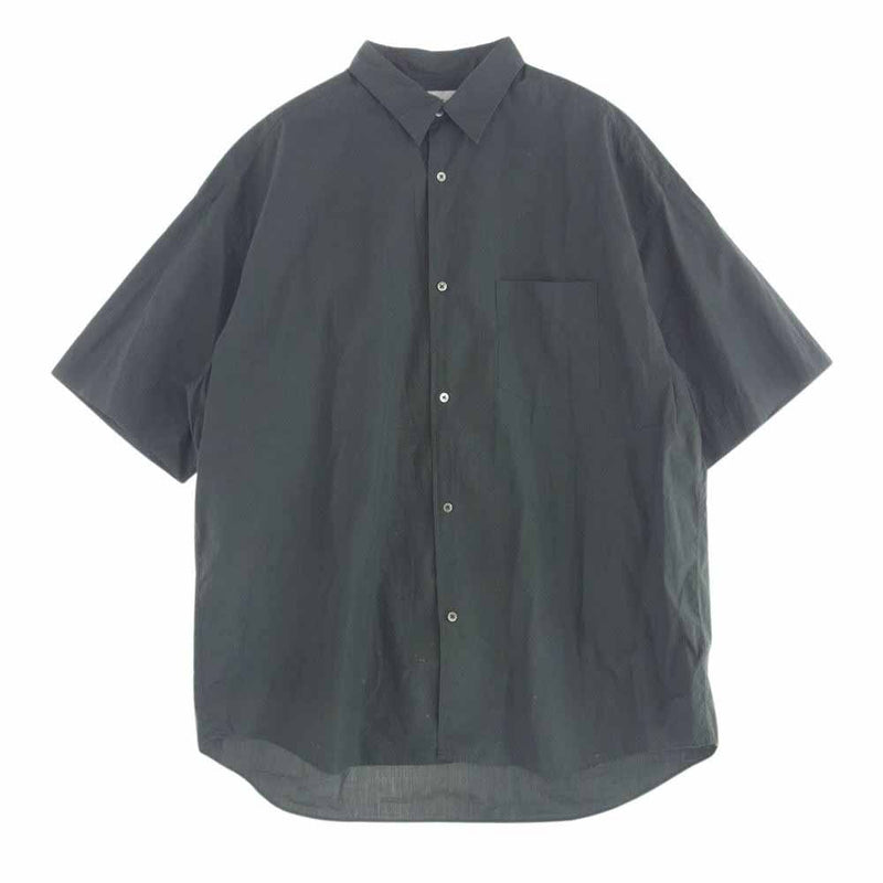 GRAPHPAPER グラフペーパー 23SS GM232-50003B Broad S/S Oversized Regular Collar Shirt ブロード 半袖 オーバーサイズ レギュラーカラー シャツ グレー系 F【中古】