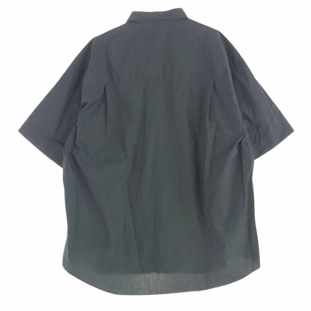 GRAPHPAPER グラフペーパー 23SS GM232-50003B Broad S/S Oversized Regular Collar Shirt ブロード 半袖 オーバーサイズ レギュラーカラー シャツ グレー系 F【中古】