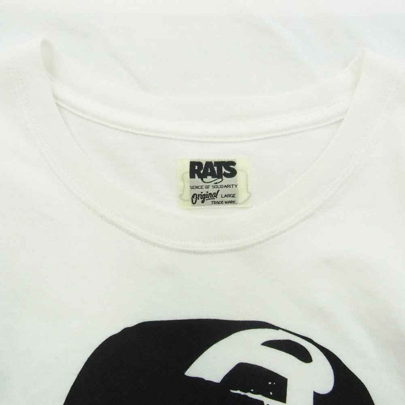 RATS ラッツ 20SS BIG FACE TEE Tシャツ 半袖 ホワイト系 L【中古】