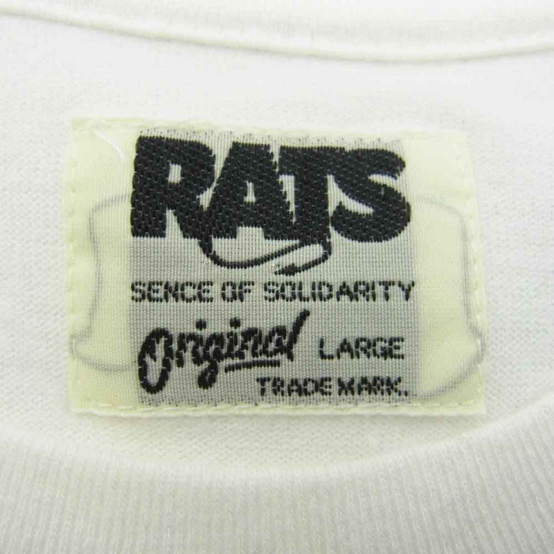 RATS ラッツ 20SS BIG FACE TEE Tシャツ 半袖 ホワイト系 L【中古】