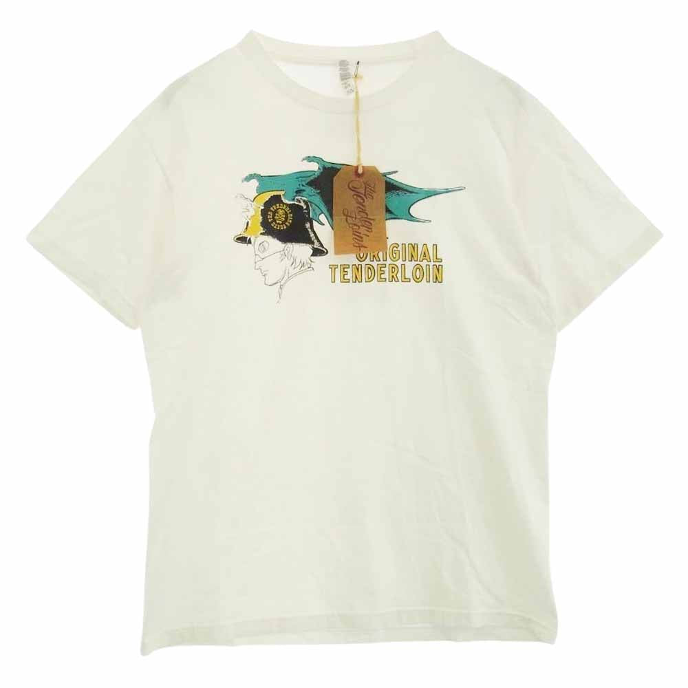 TENDERLOIN テンダーロイン 20SS シャア パロディー グラフィック Tシャツ 半袖 ホワイト系 L【中古】