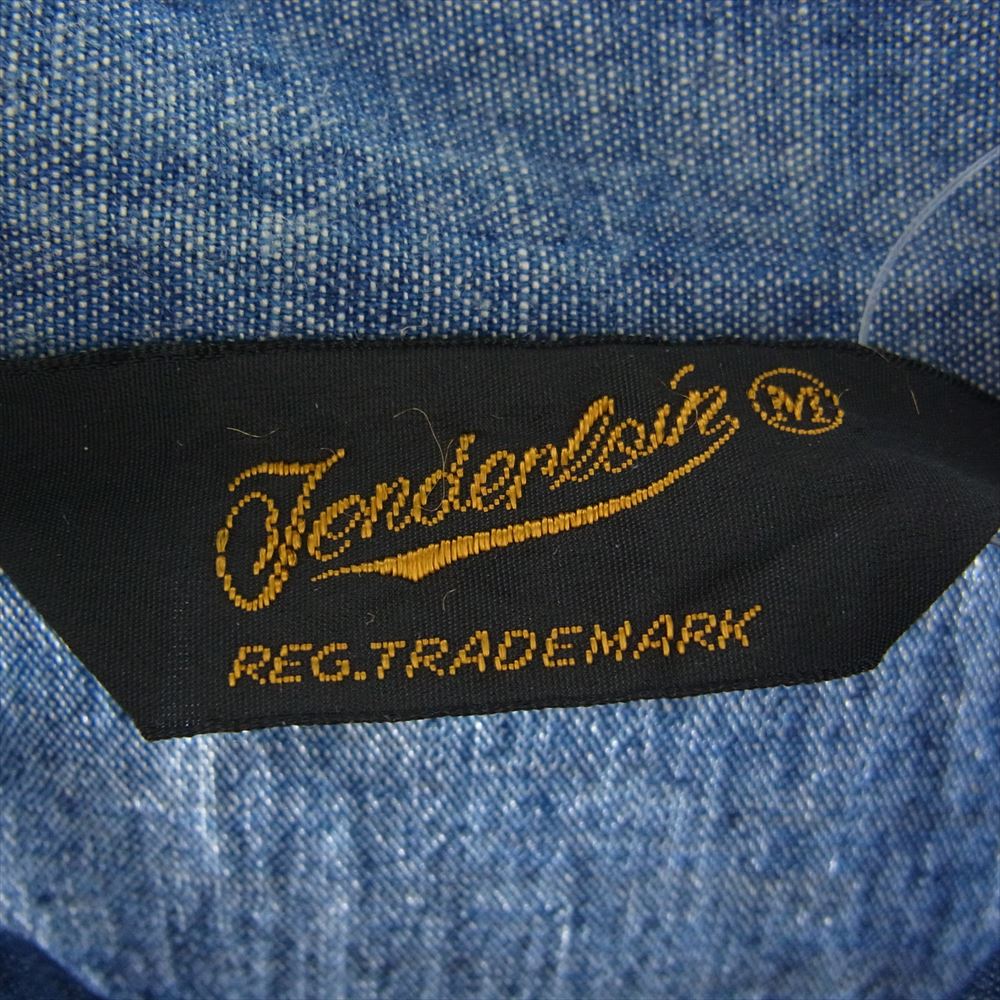 TENDERLOIN テンダーロイン HIGH NECK CHAMBRAY SHT ハイネック シャンブレー シャツ 長袖 インディゴブルー系 M【中古】